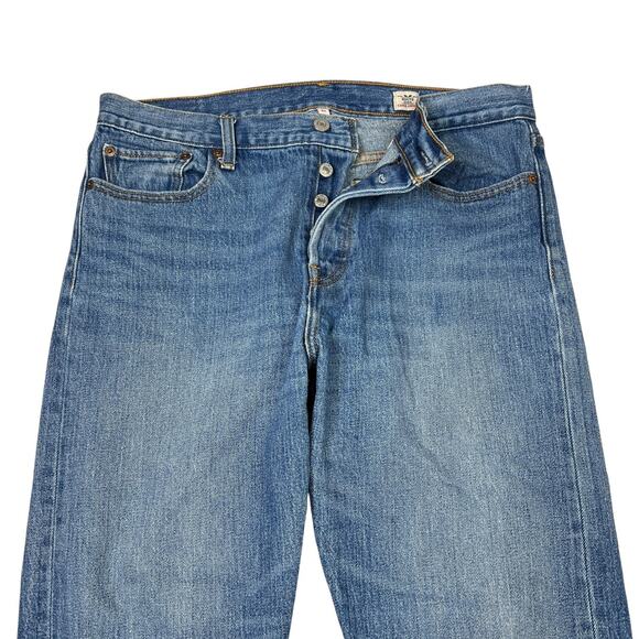 Levi’s High Rise Wedgie Fit Skinny Jeans Frayed Hem White Oak Cone Denim 32 - Picture 3 of 8